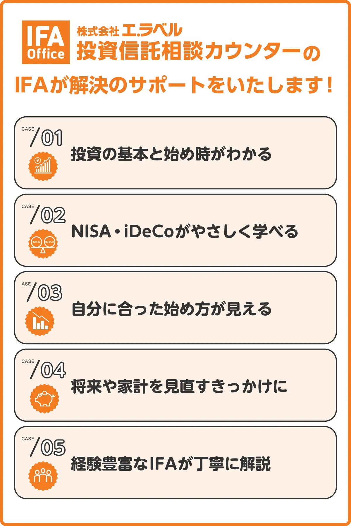 IFAが解決のサポートをいたします!